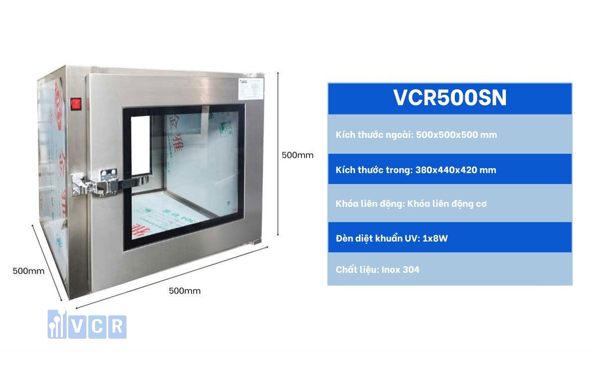 Pass Box có tích hợp tính năng thổi khí áp suất dương